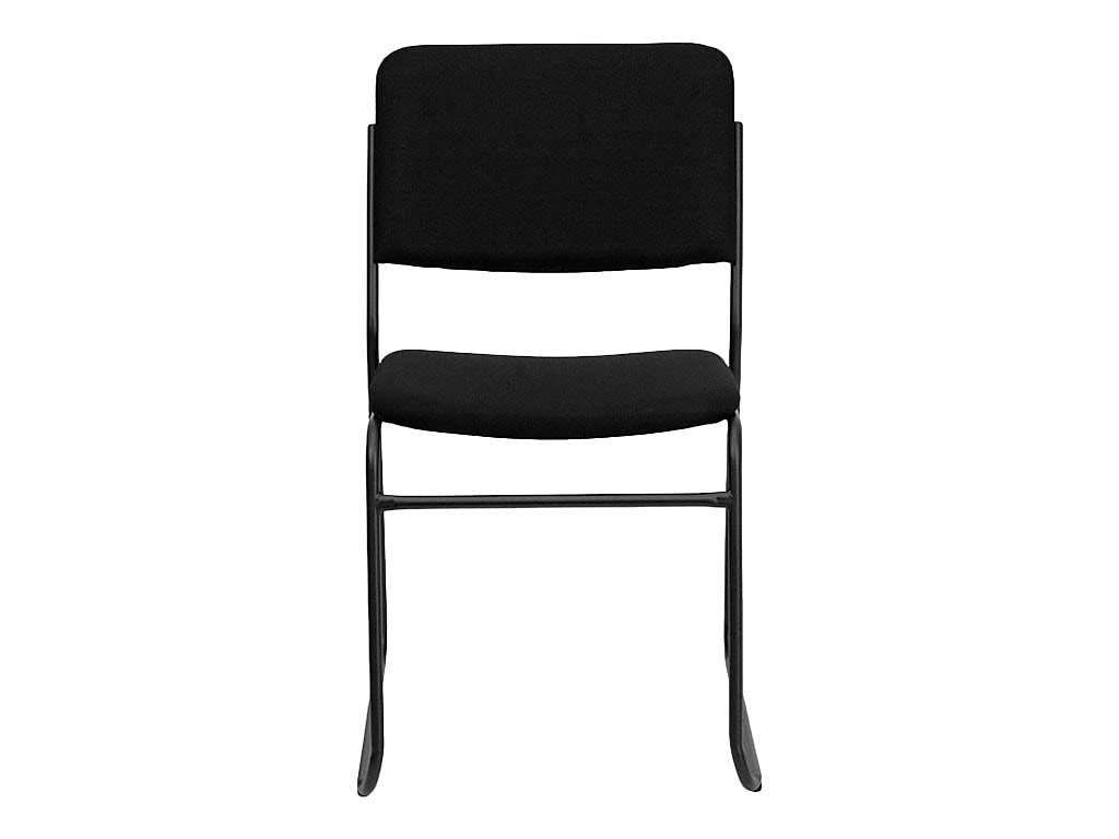 Black Fabric Stackable Chair with Sled Base H1593