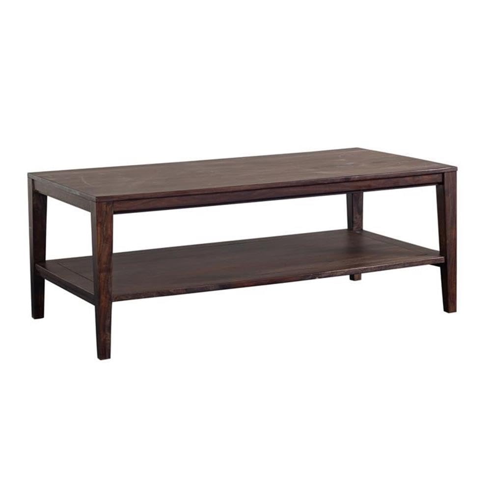 Solid Sheesham Wood Gray Coffee Table A101357