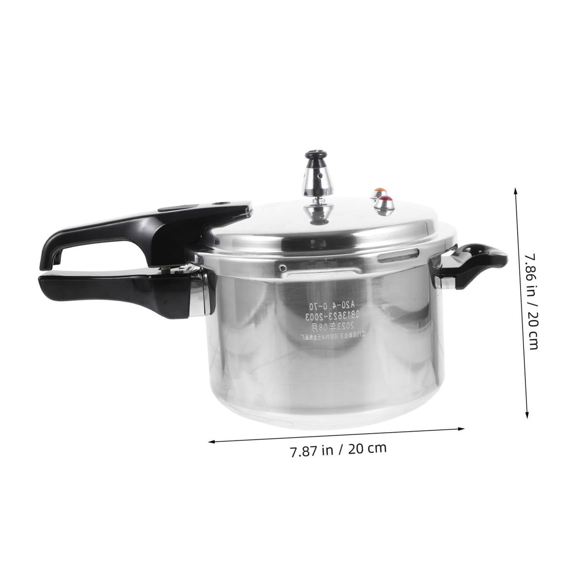 Silver 4l Aluminum Alloy Stovetop Pressure Cooker T1651