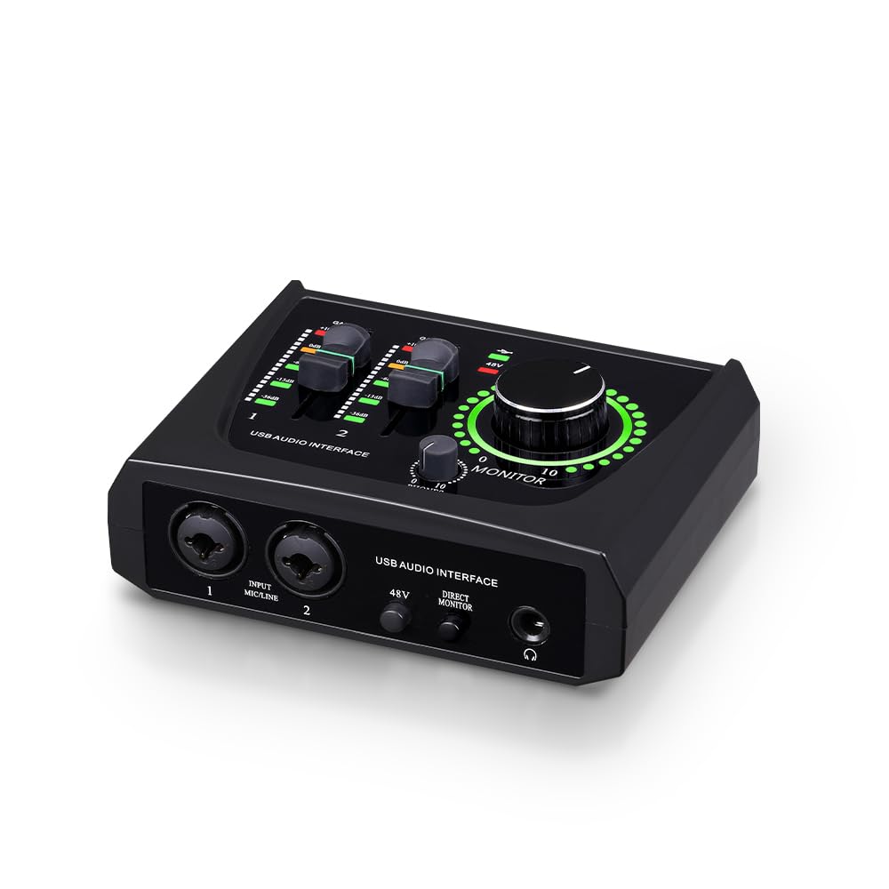 2 Channel USB Audio Interface with XLR 48V Phantom Power V5997