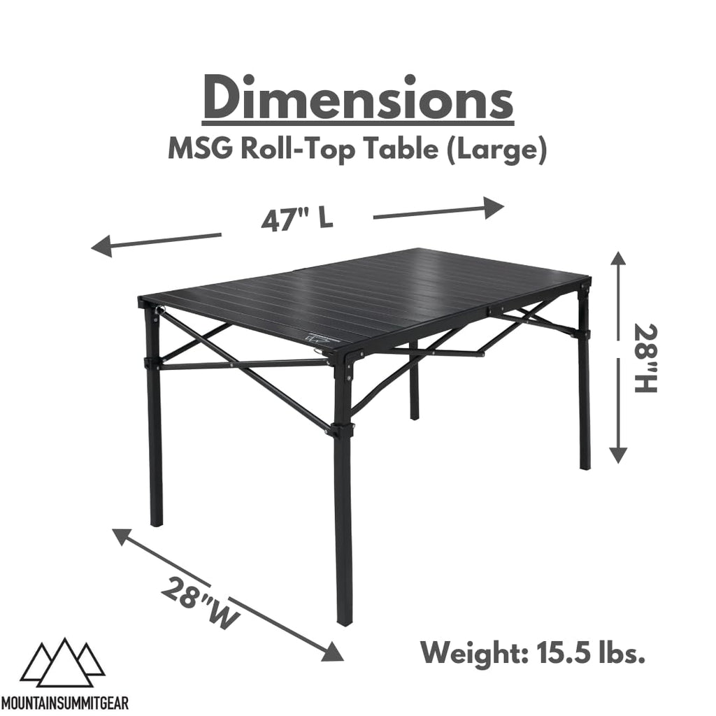 Heavy-Duty Roll-Top Aluminum-Top Folding Table D44952
