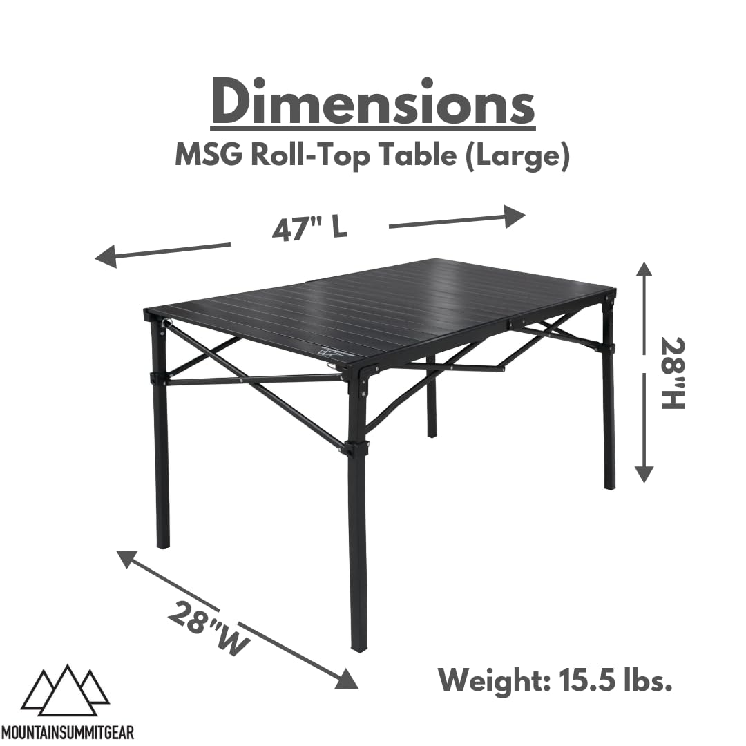 Heavy-Duty Roll-Top Aluminum-Top Folding Table D44952