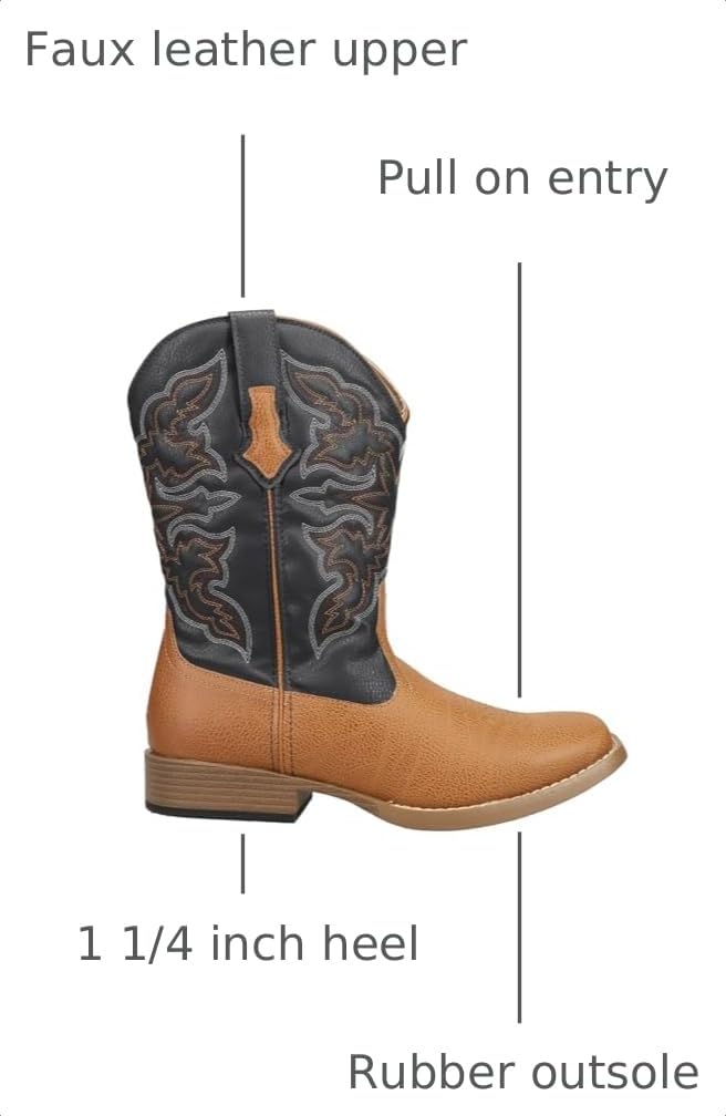 Square Toe Casual Boots A295327