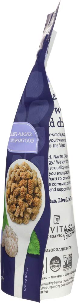 Organic Sun-Dried White Mulberries 8 oz Z254