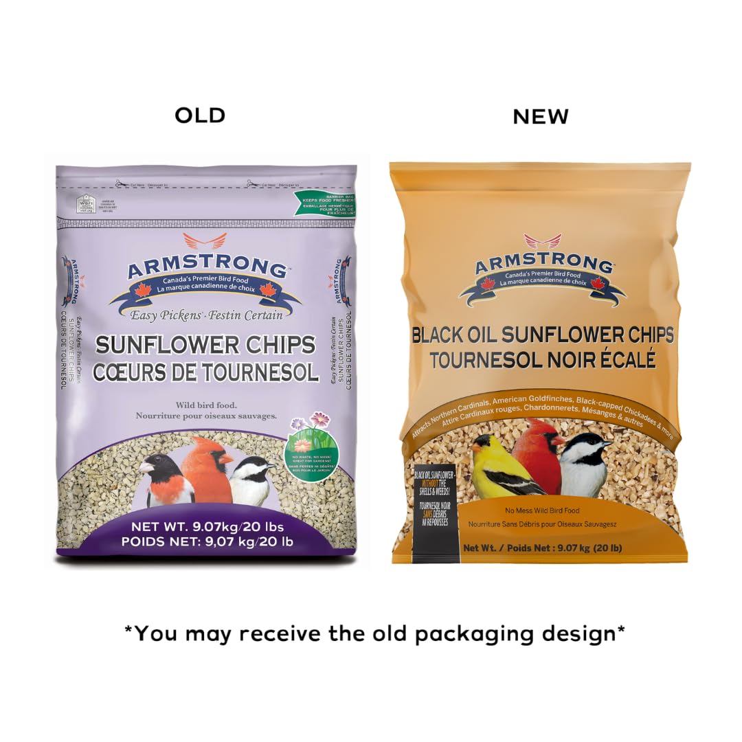 Black Oil Sunflower Chips Bird Food 20 Pounds Q8827
