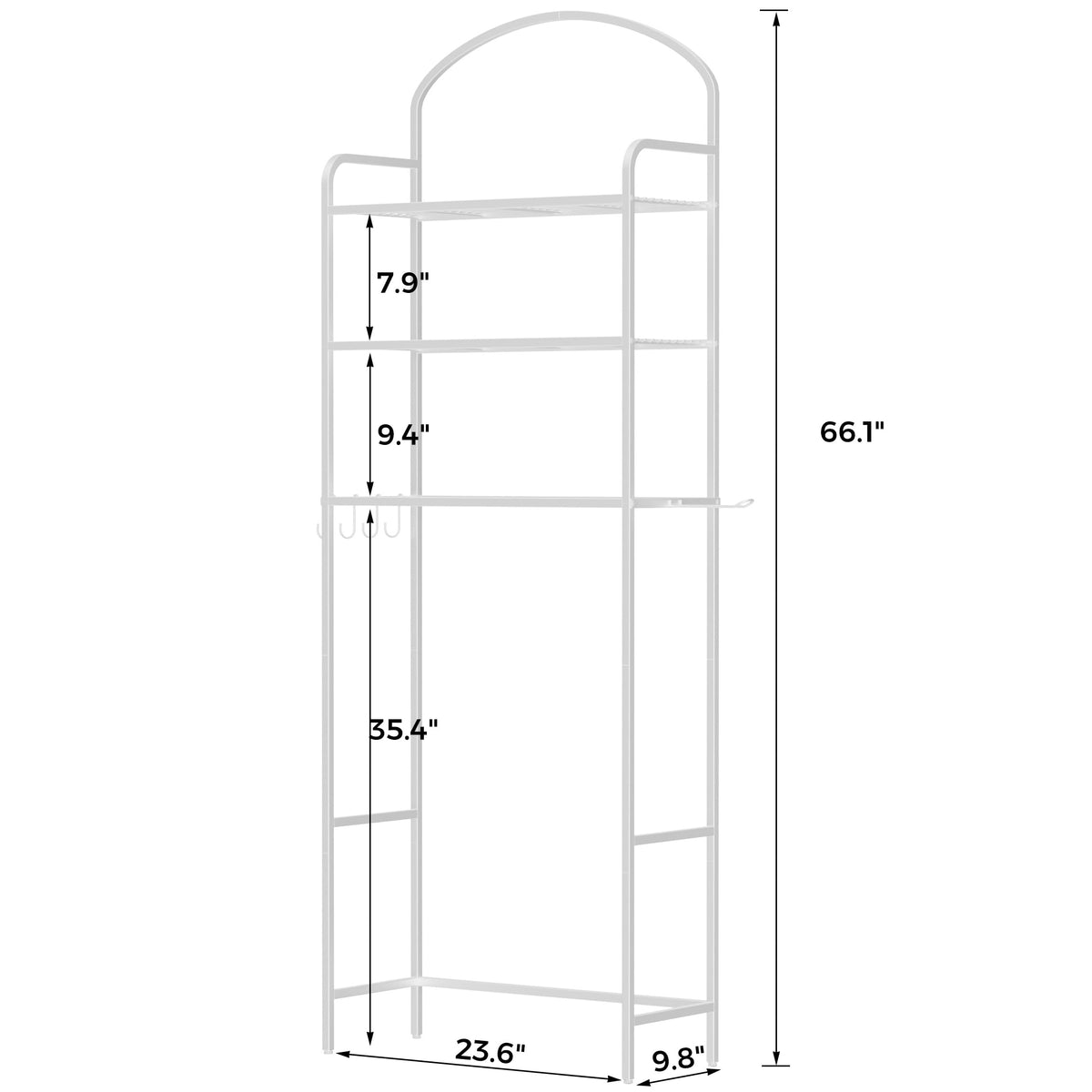 3 Tier Over The Toilet Storage Rack Q800406
