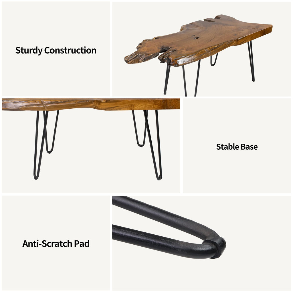 Live Edge Solid Wood Coffee Table Y327937