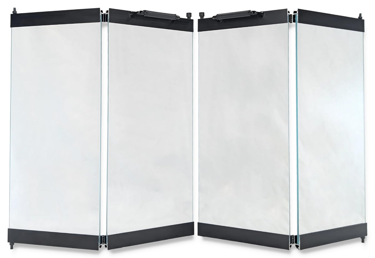 Black Replacement Glass Fireplace Doors Q317
