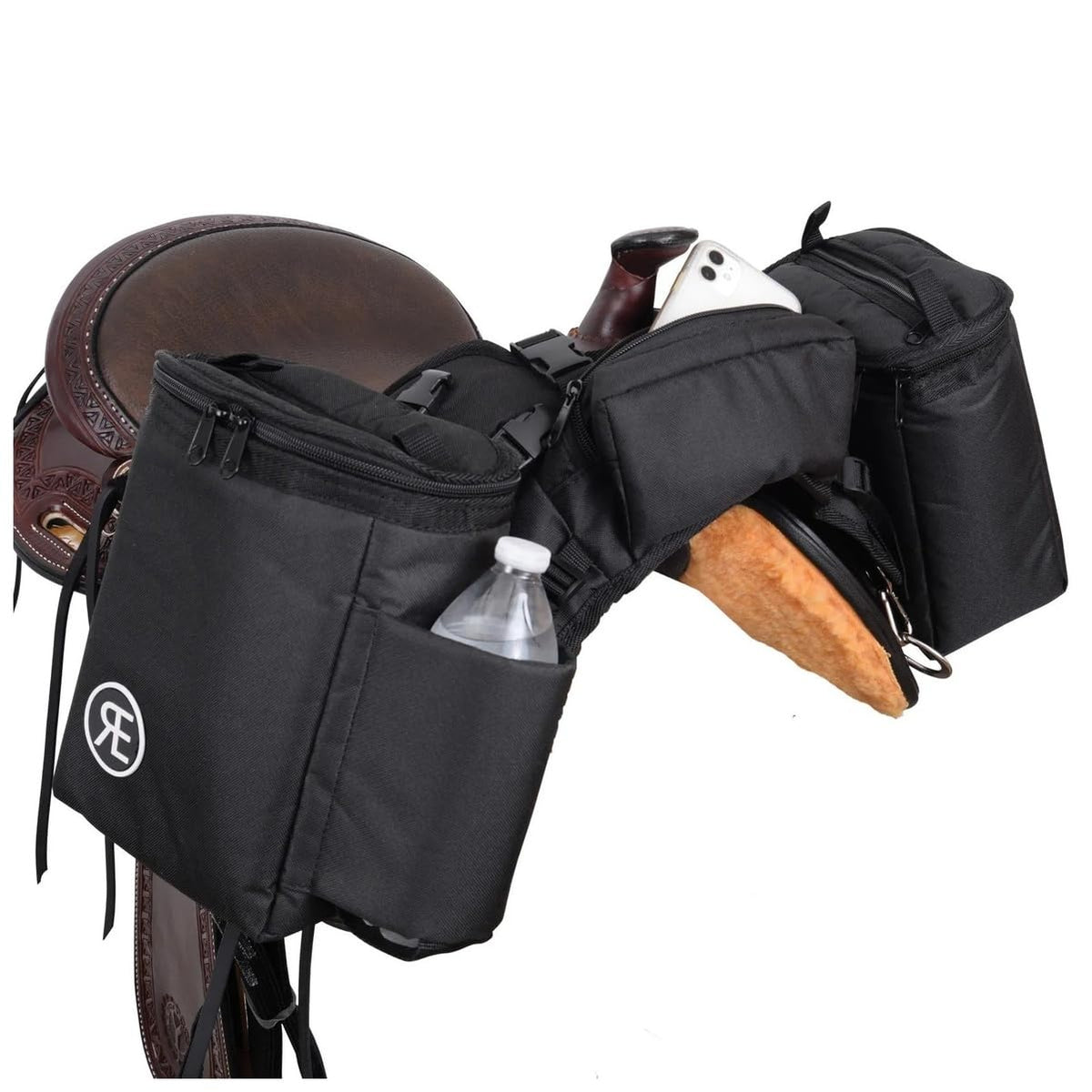 Nylon Insulated Pommel Cooler Bag with Stainless Steel Hardware F67286