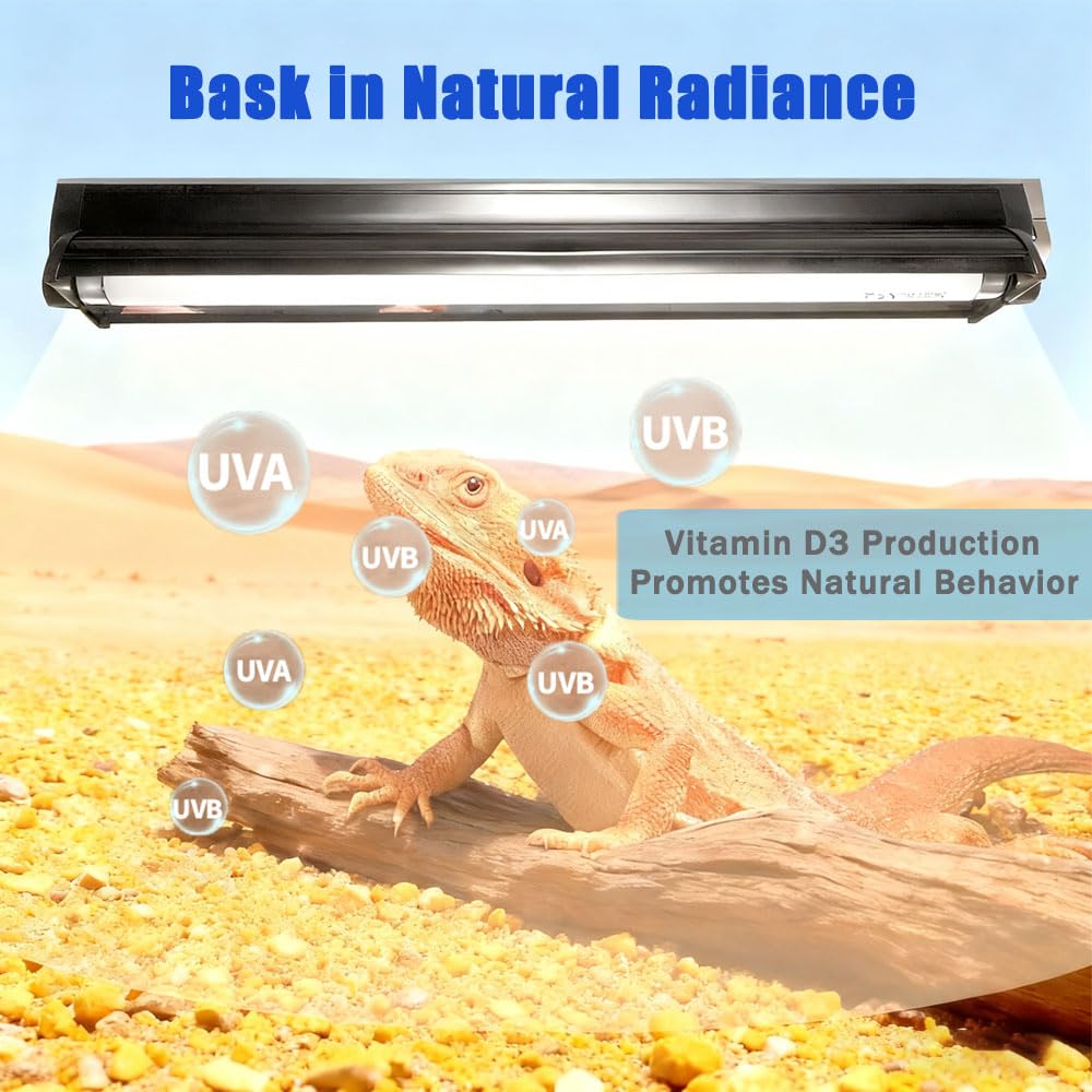 15W T8 UVB 10.0 Reptile Light Fixture Combo Kit B41566