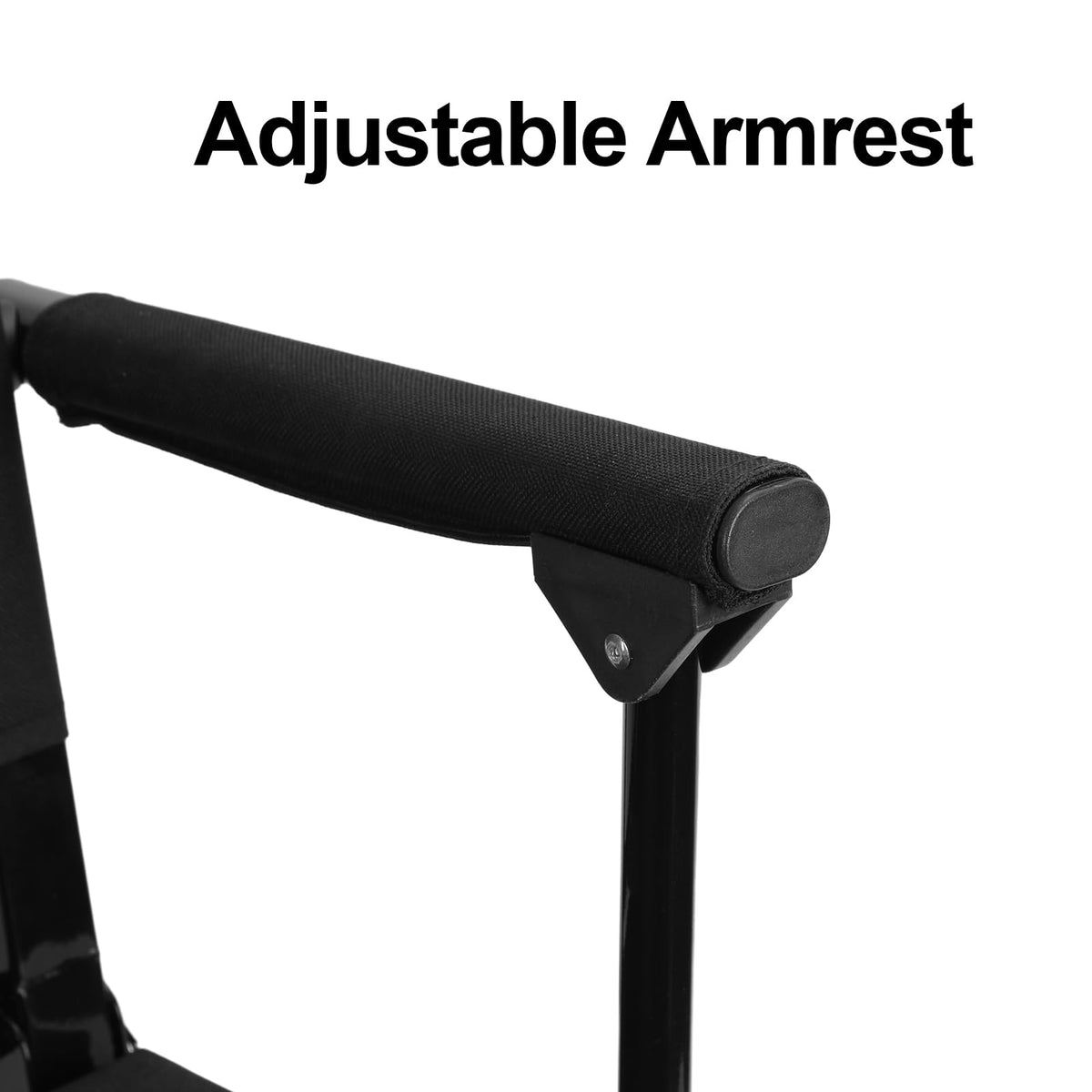 2 Pcs Folding Stadium Seat with Back Support and Cup Holder Black P71389