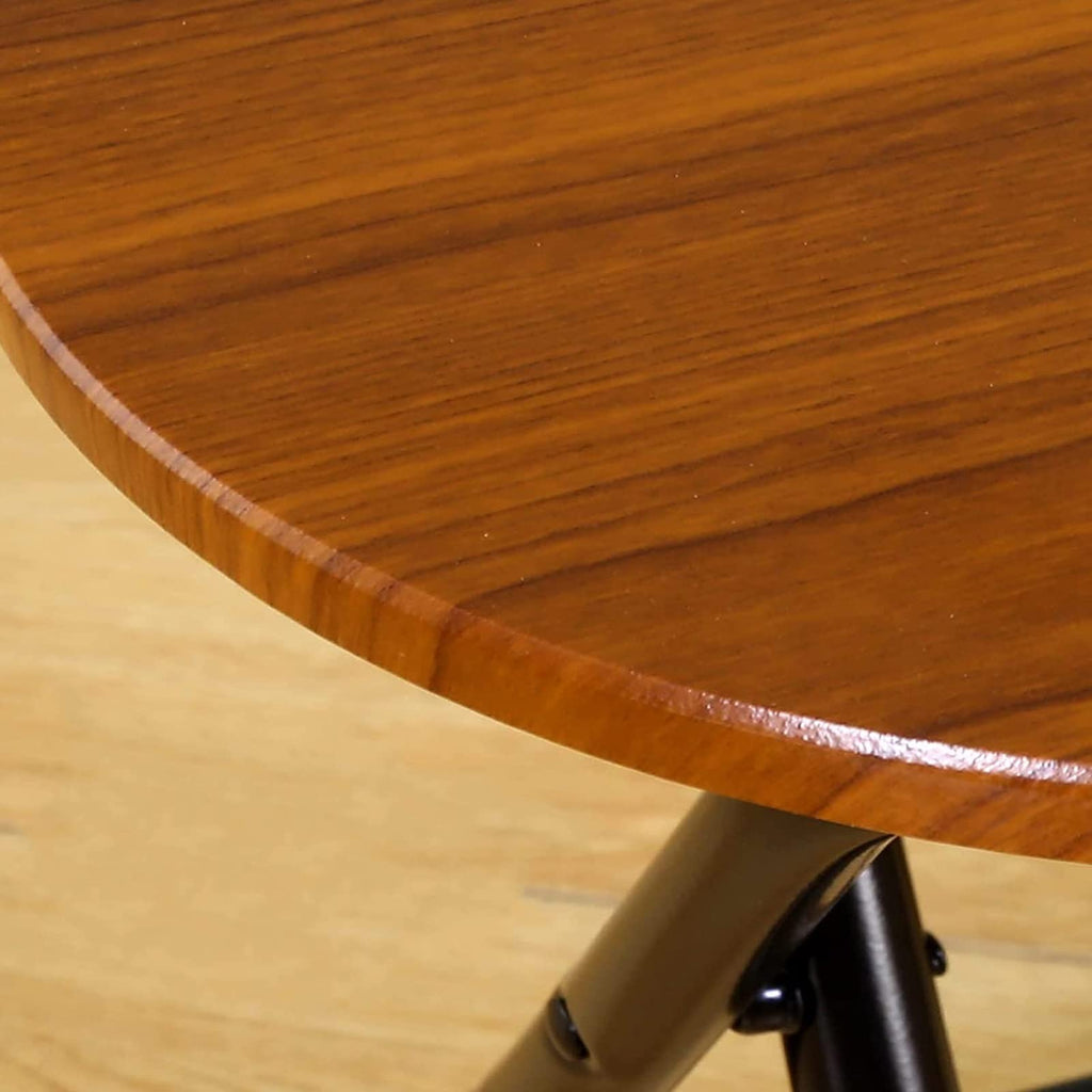 Black Round Folding Stool with Metal Frame V94007