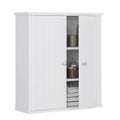 White Wall Mount Bathroom Cabinet with 2 Doors S97715