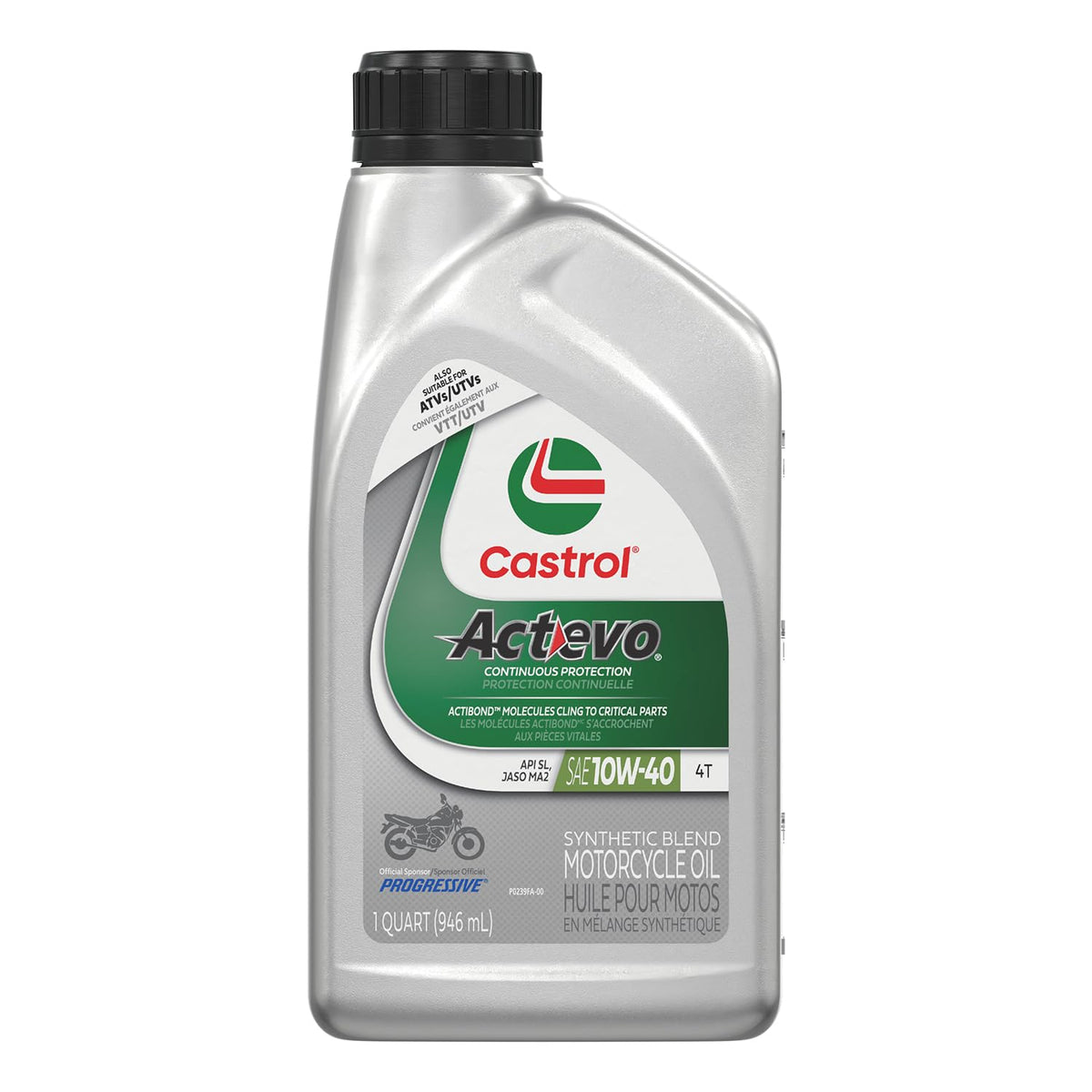 10W-40 Synthetic Blend Motorcycle Oil, 1 Quart, Pack of 6 E7216