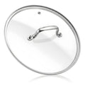 11 IN Glass Lid with Stainless Steel Handle J702