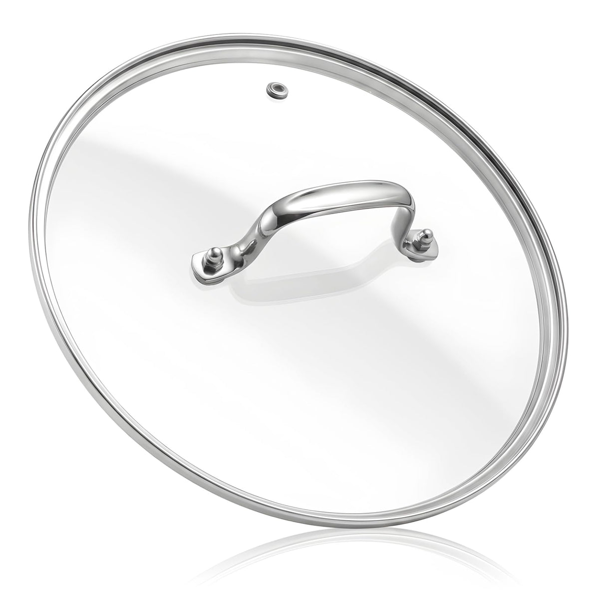11 IN Glass Lid with Stainless Steel Handle J702
