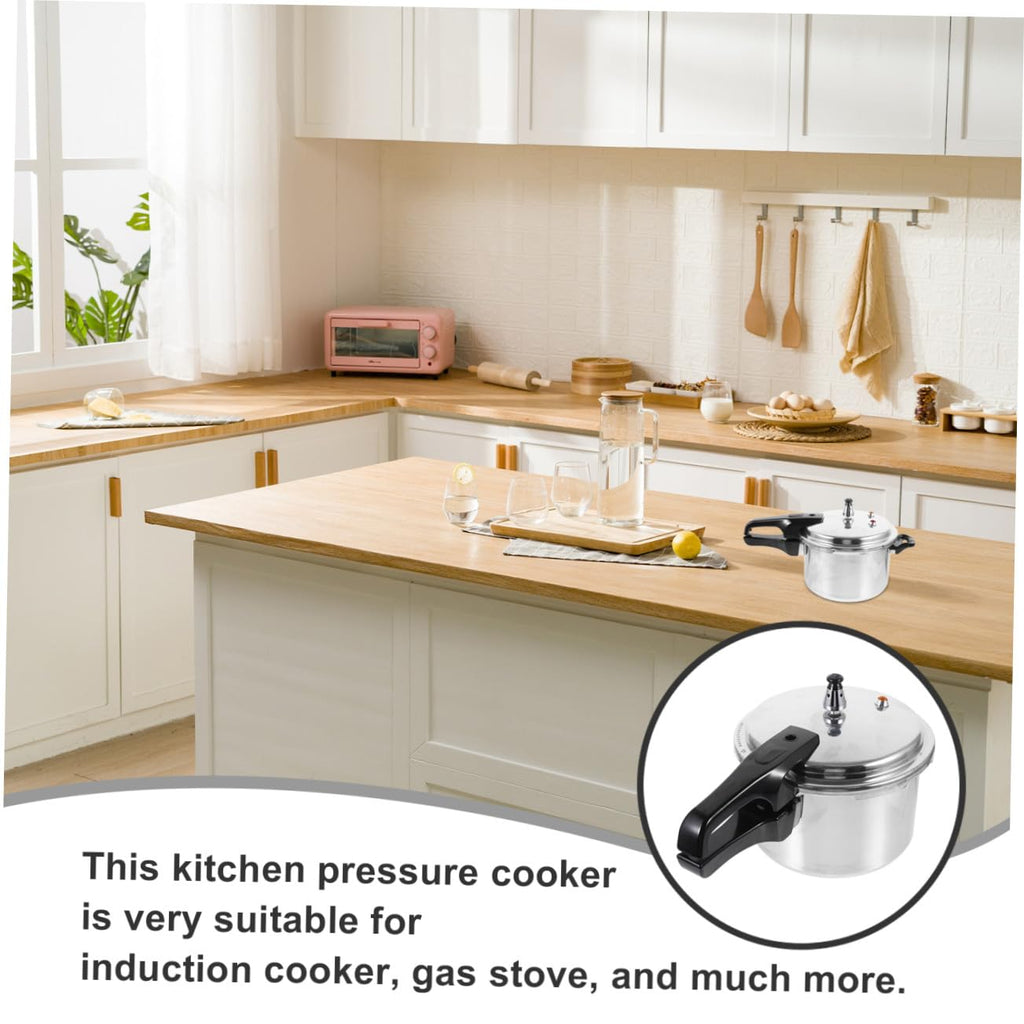 Silver 4l Aluminum Alloy Stovetop Pressure Cooker T1651