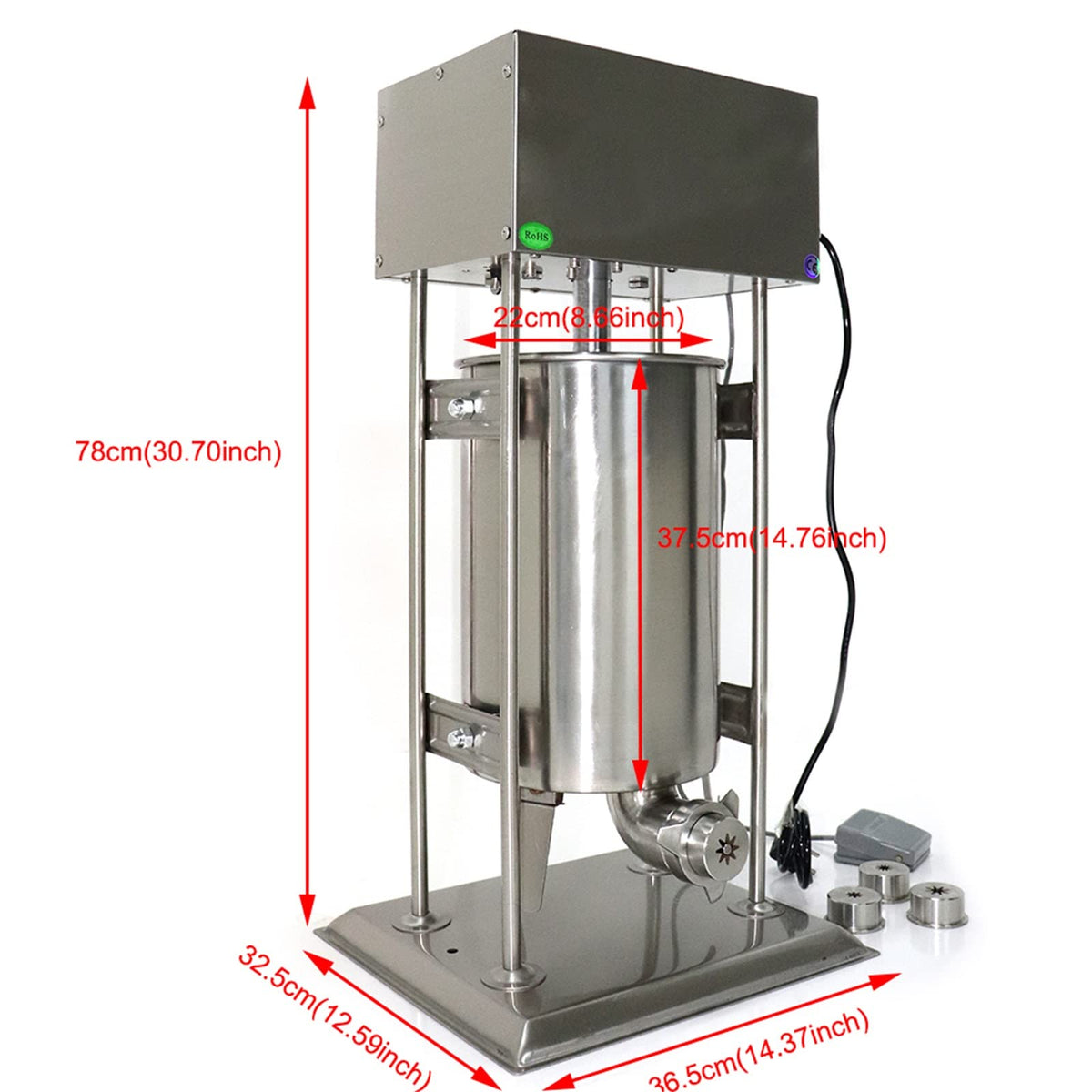 Stainless Steel 2 in 1 Vertical Sausage Stuffer I82691