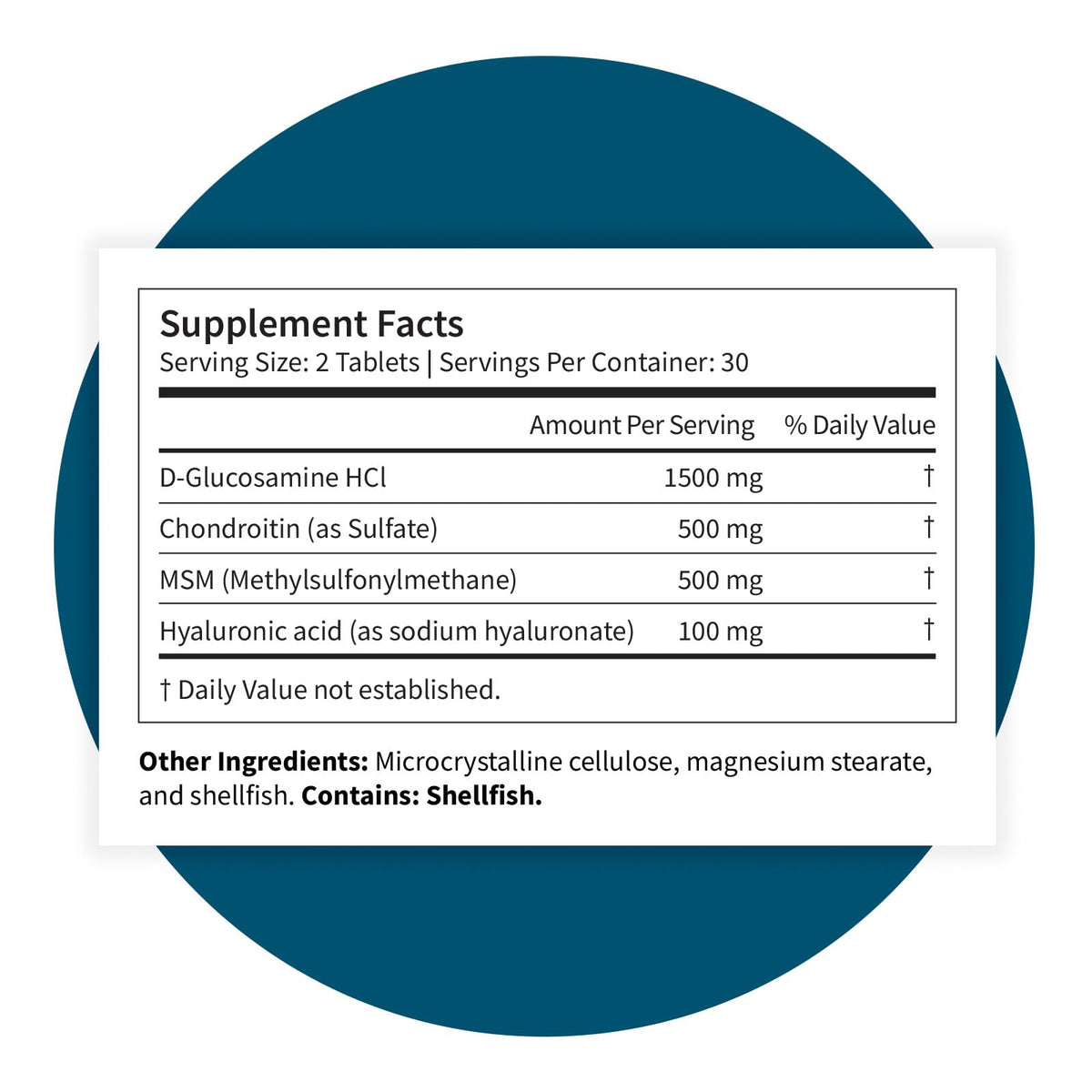 Glucosamine Chondroitin Complex 60 Tablets X8301