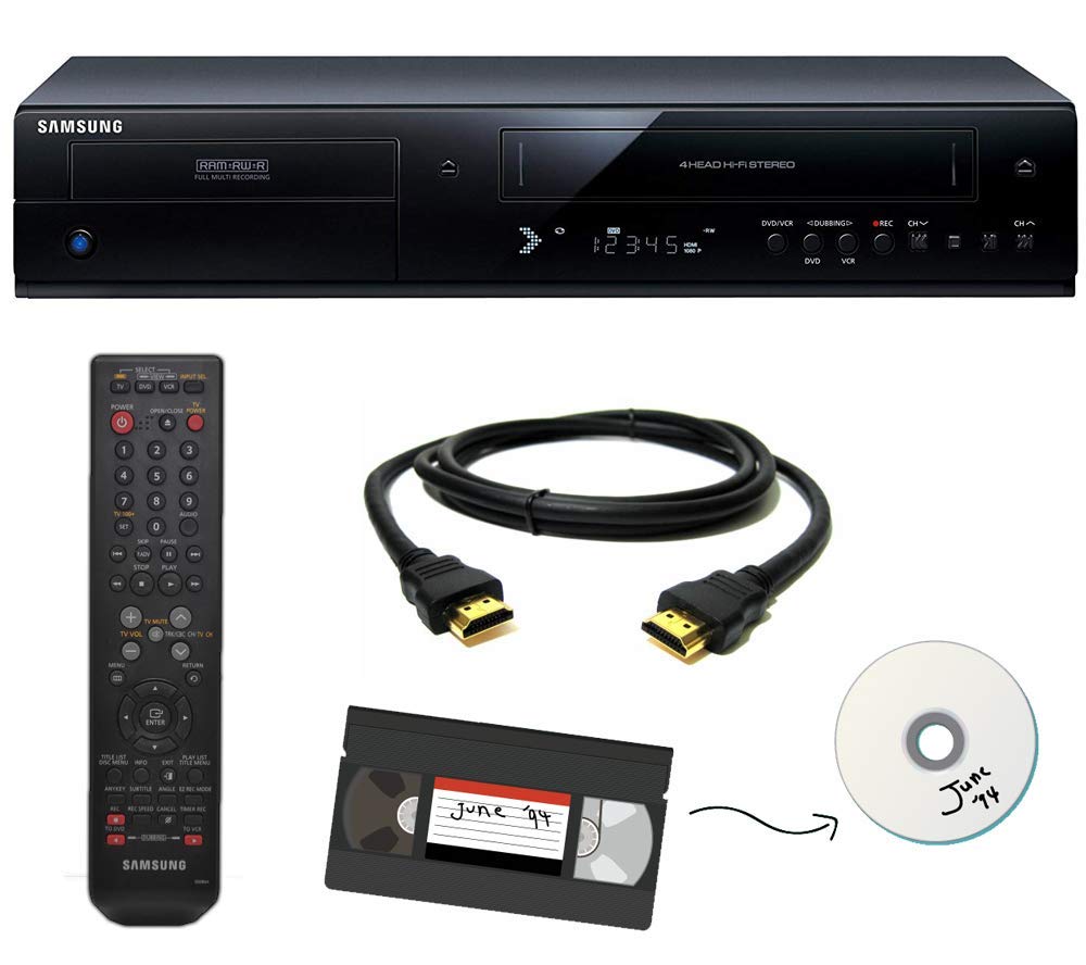 VHS to DVD Recorder VCR Combo with Remote P9357