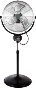 20" 3-Speed Metal Oscillating Stand Fan with Chrome Grill A159484
