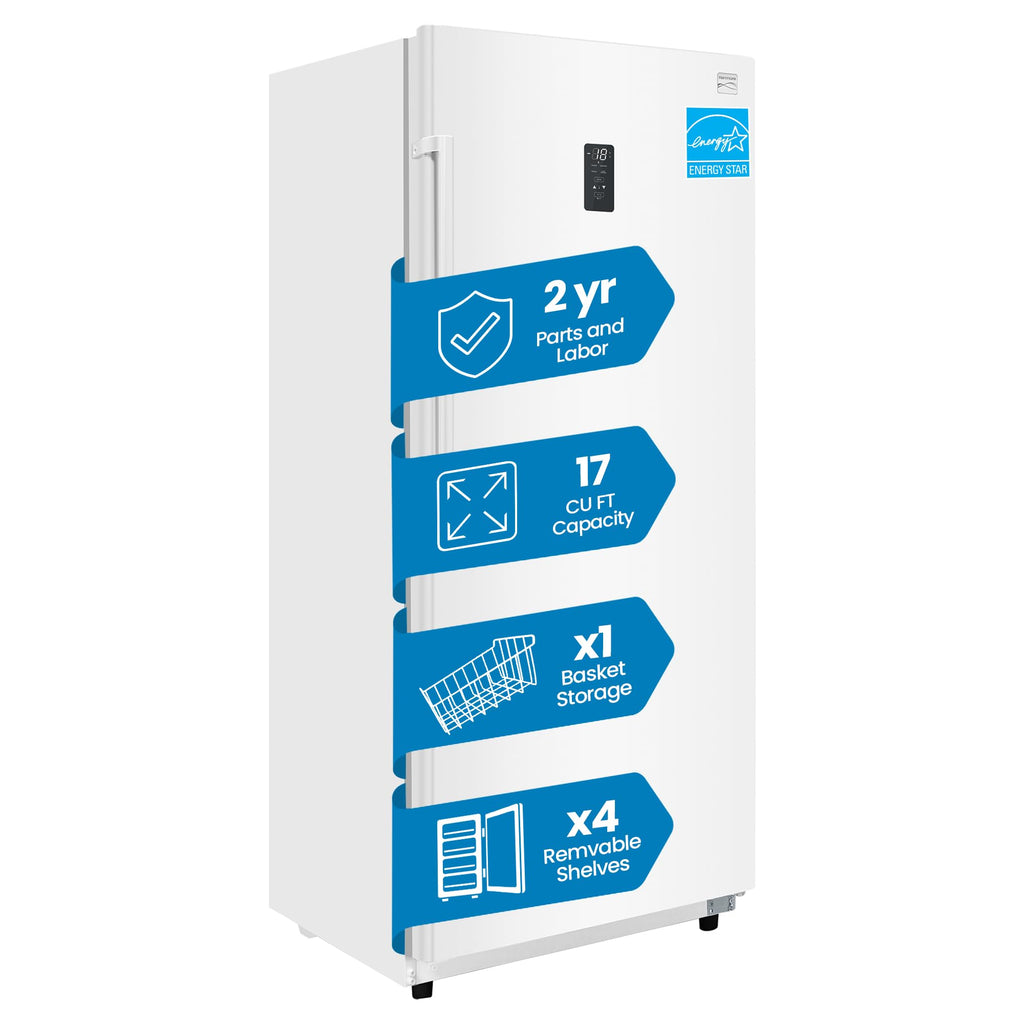 17.0 Cubic Feet Upright Freezer Convertible Refrigerator, White F921260