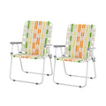 Webbed Lawn Chairs Set of 2 Lightweight J126606