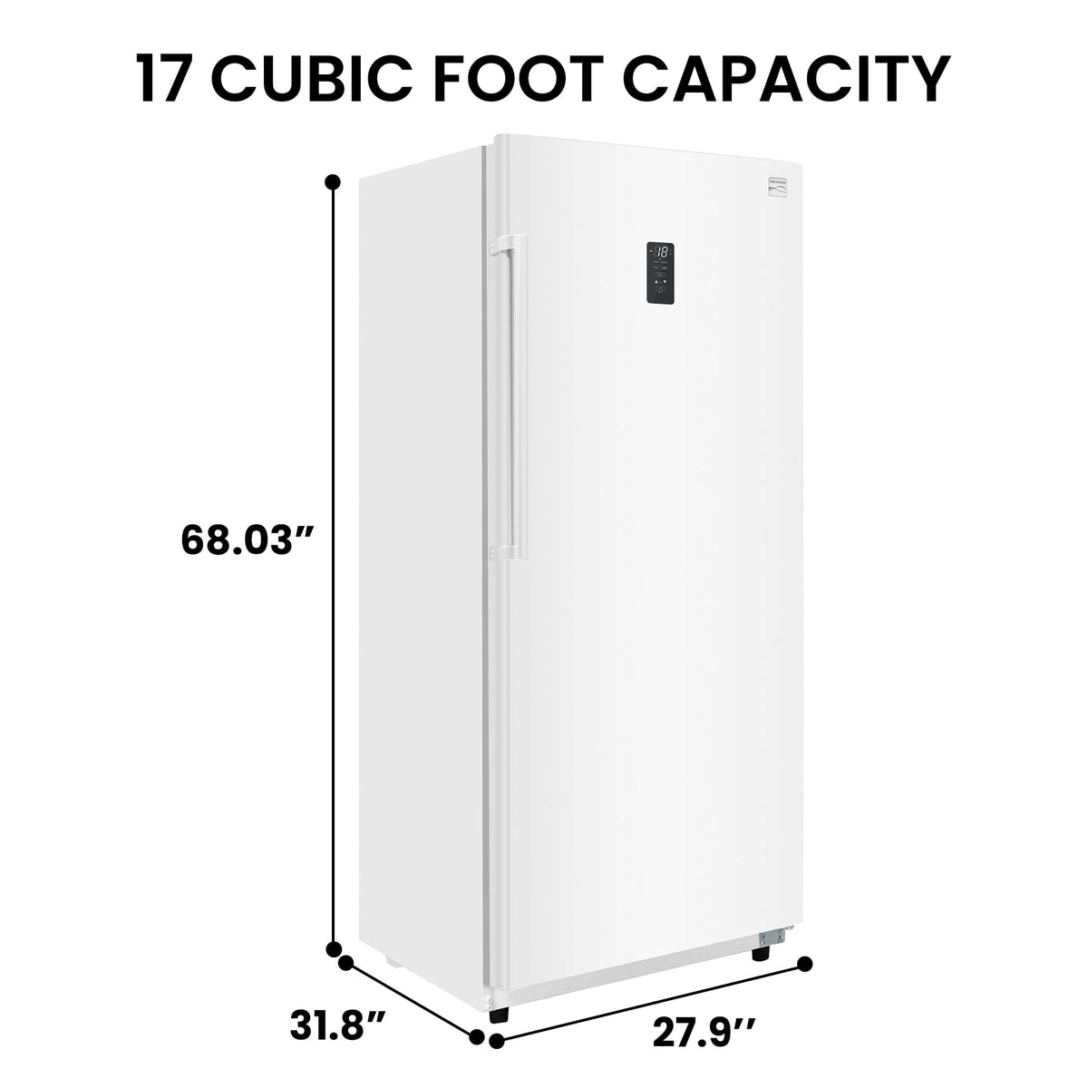 17.0 Cubic Feet Upright Freezer Convertible Refrigerator, White F921260