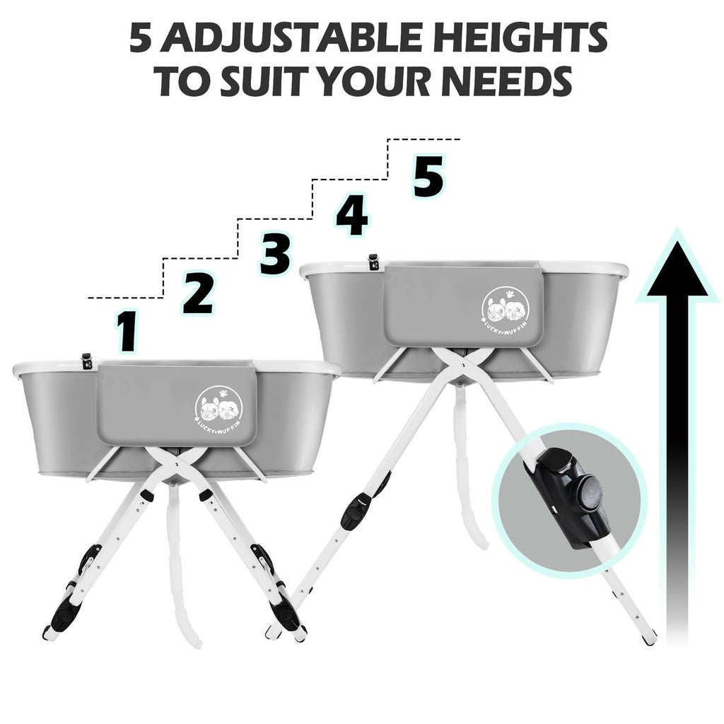 Portable Foldable Dog Bathtub 5 Adjustable Heights Z626