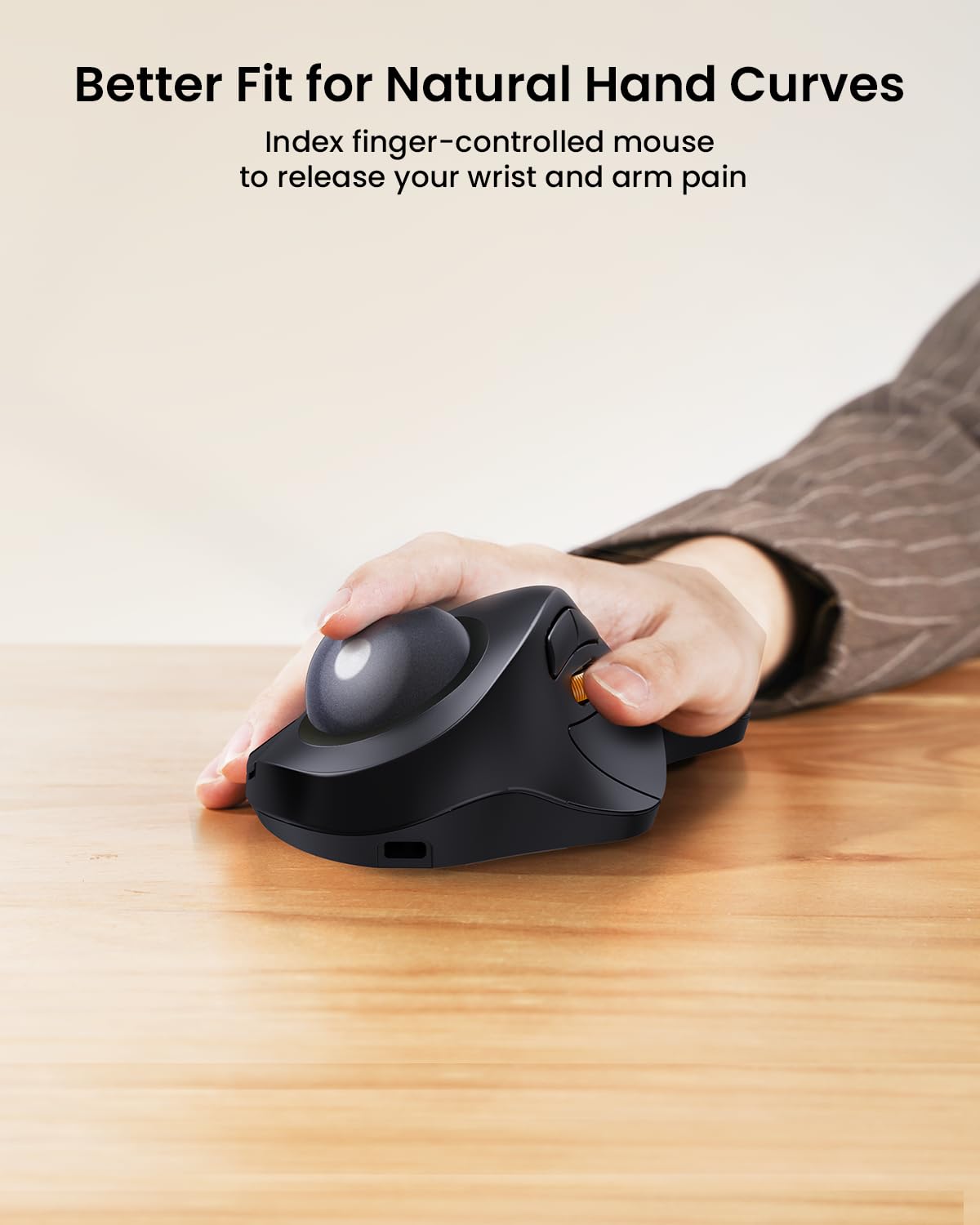 Wireless Bluetooth Trackball Mouse, Gray C71806