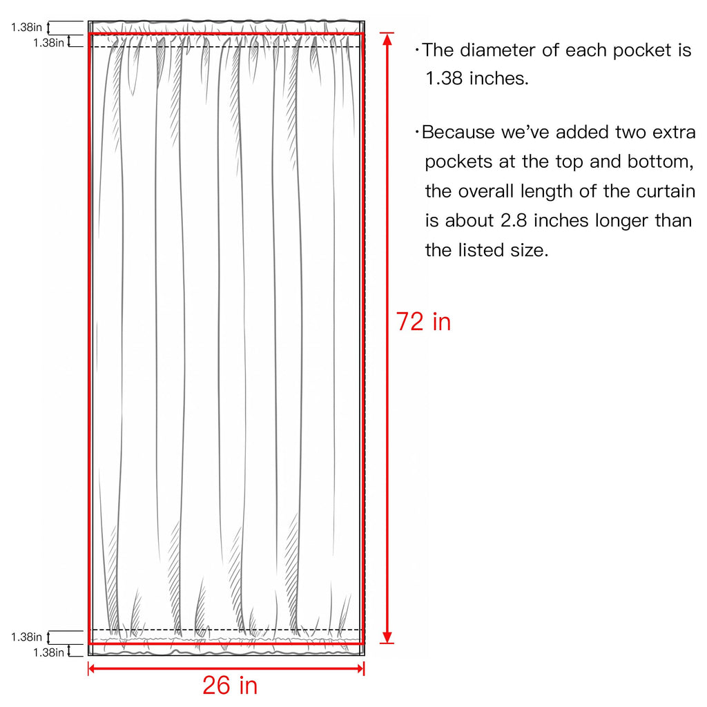 100% Blackout French Door Curtain Z440569