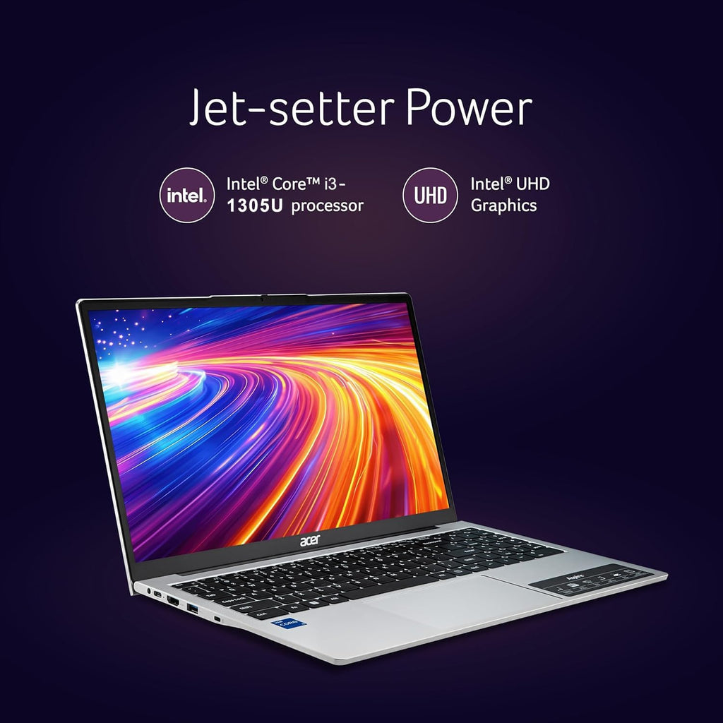 Slim Laptop Intel Core I3 8GB RAM 256GB SSD 15.6" FHD Windows 11 F154454