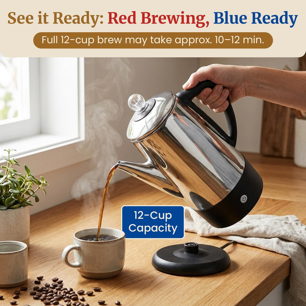 12-Cup Electric Coffee Percolator L482