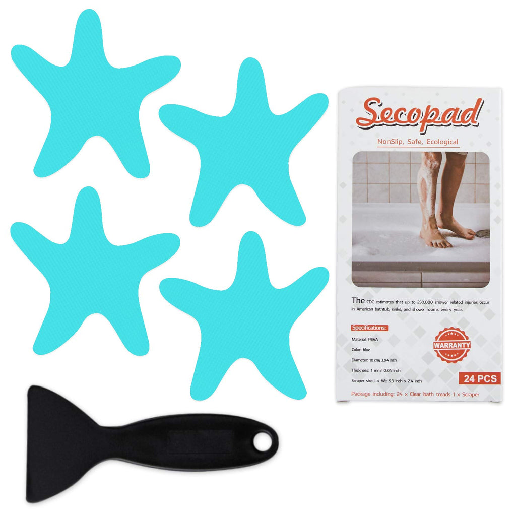 Blue Non Slip Bathtub Stickers 24PCS H6367