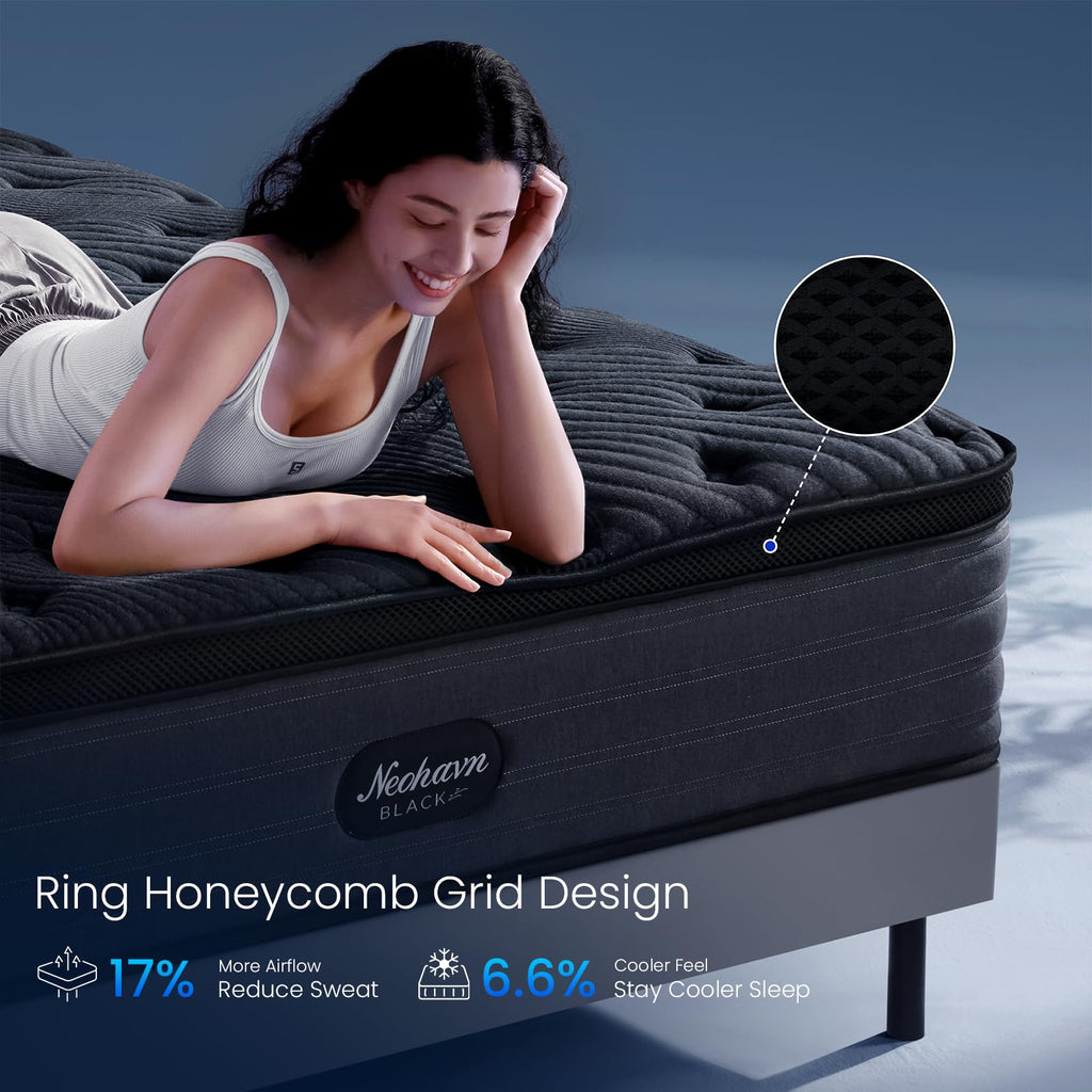 Full XL 12 Inch Cooling Gel Memory Foam Hybrid Mattress D756679