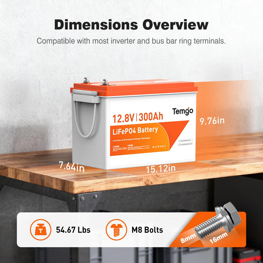 12V 300Ah LiFePO4 Lithium Battery V100