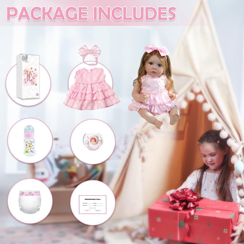20 Inch Realistic Lifelike Newborn Baby Dolls with Soft Vinyl Body P445928