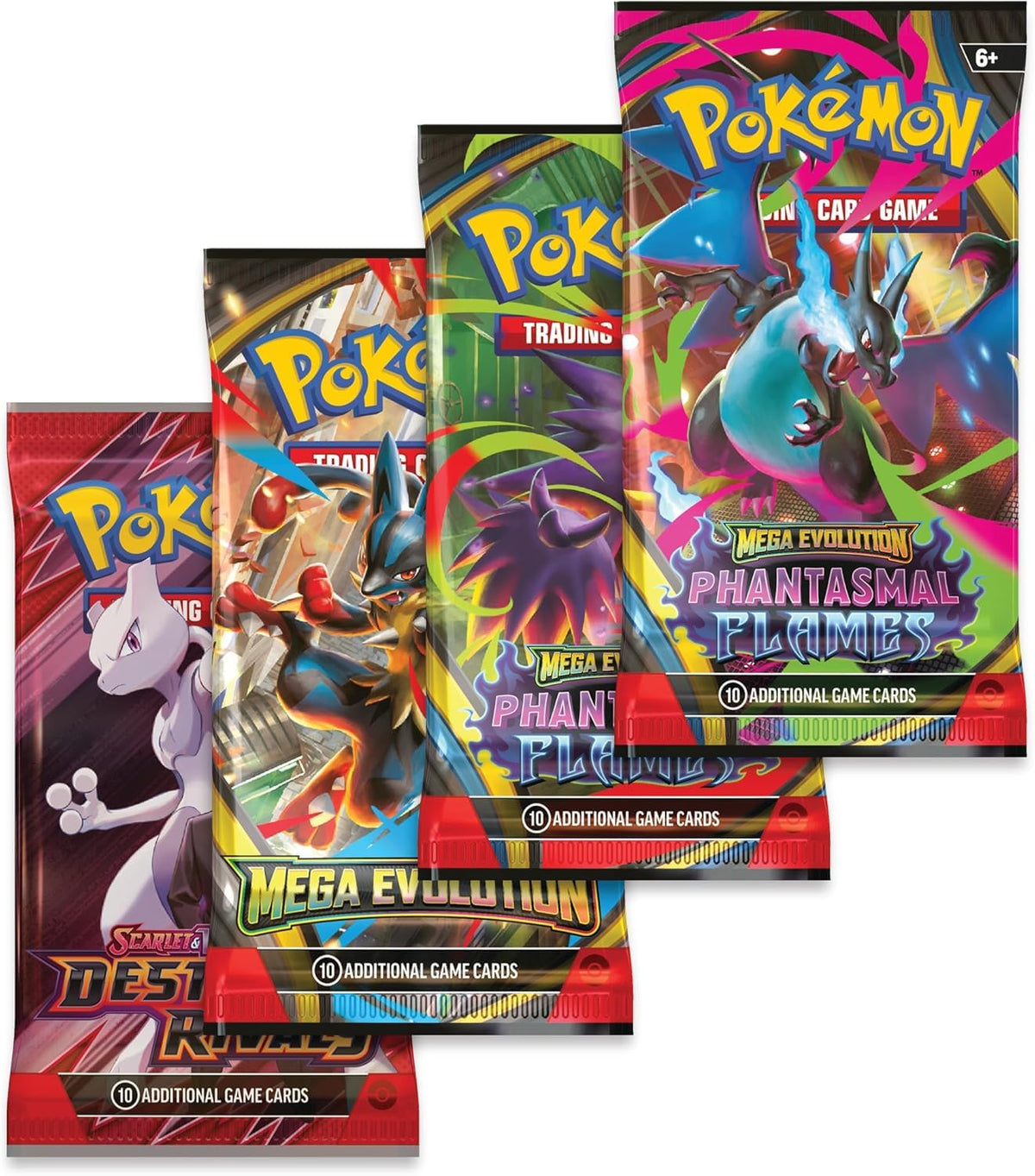 Pokémon TCG Mega Charizard ex Promo Card and Tin with 4 Packs J4227