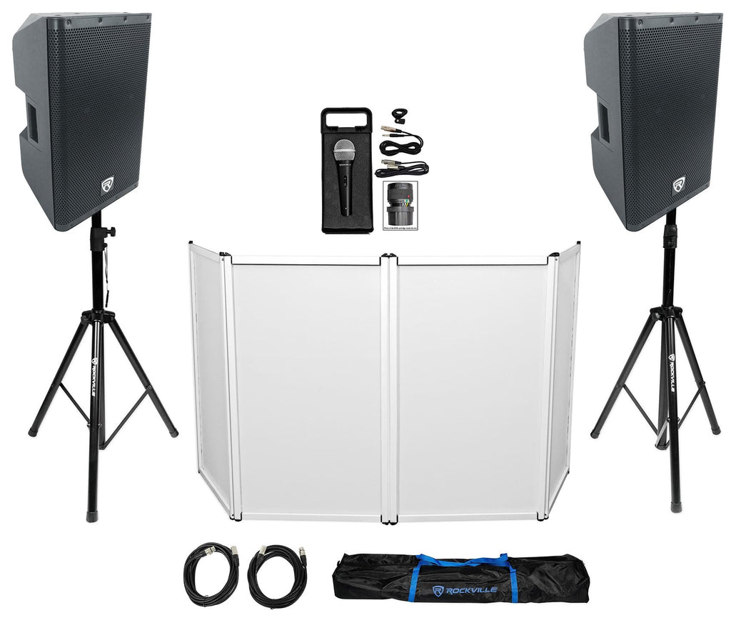 12" Powered DJ PA Speaker 2-Pack Q4842