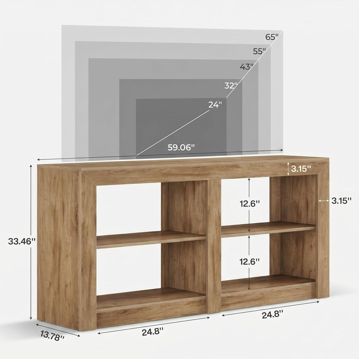 Tall TV Stand for TVs Up to 65 Inches L24564