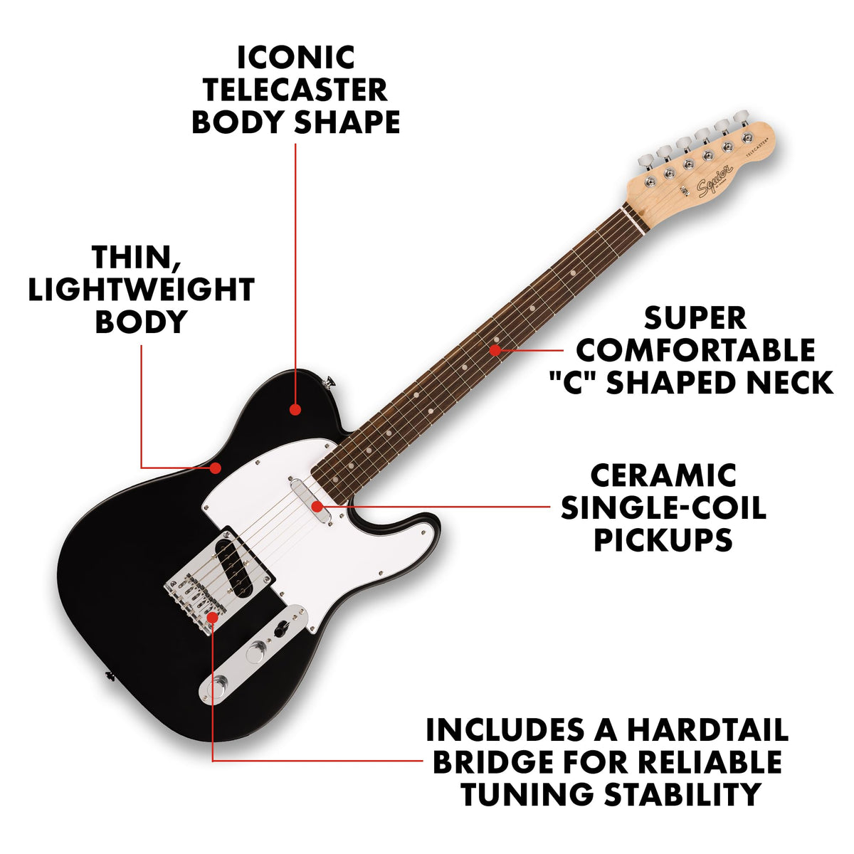 Black Satin Finish Electric Guitar F523904