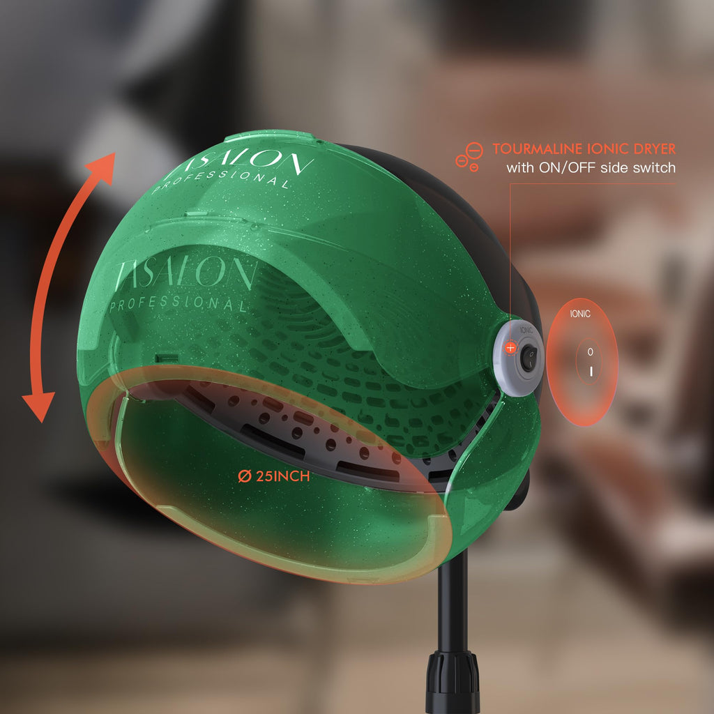 1875W Ionic Hooded Hair Dryer with 3 Temperature Settings T275