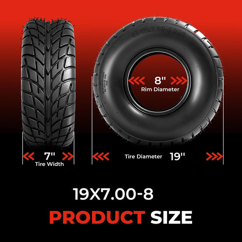 19x7-8 All-Terrain ATV UTV Tires Set of 2 E592893