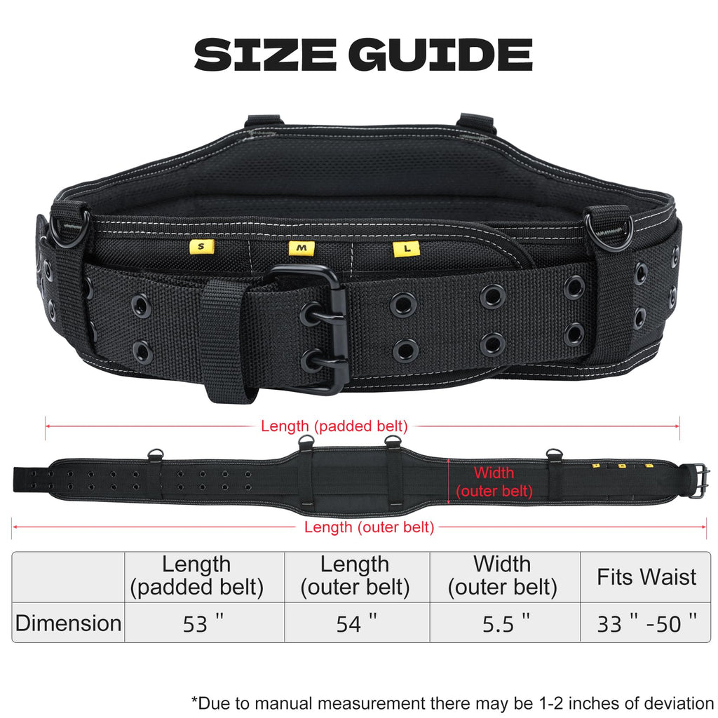 Tool Belt with Suspenders 32 Pockets 34"-48" Waist N734