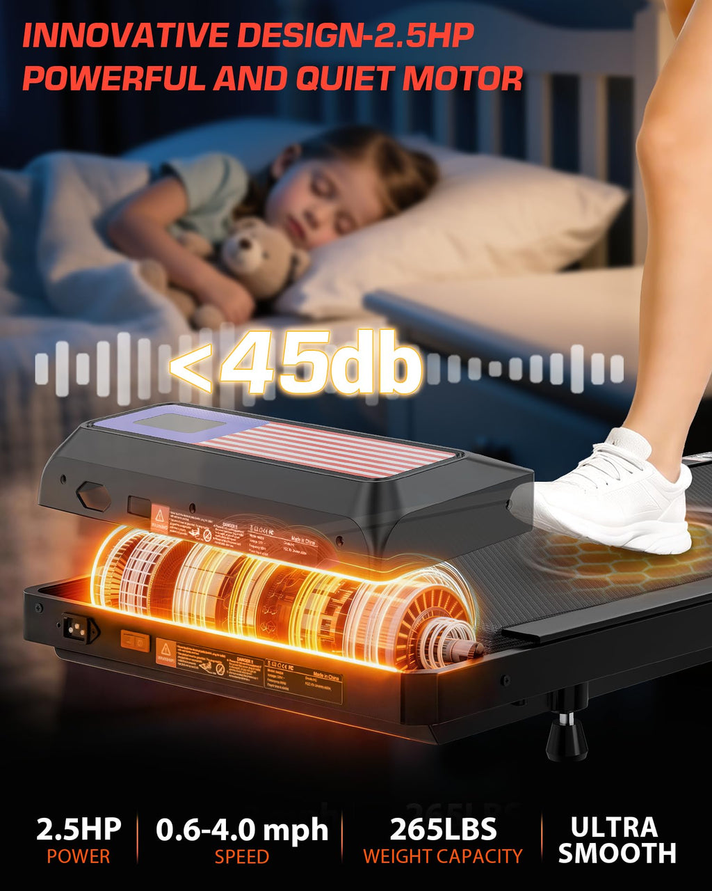 Incline Under Desk Treadmill H7911