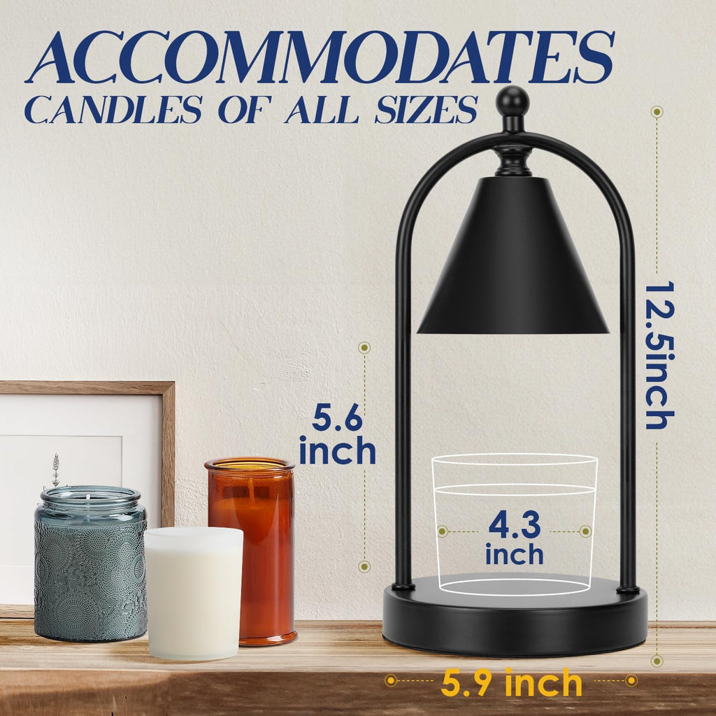Black Candle Warmer Lamp with Timer S847862