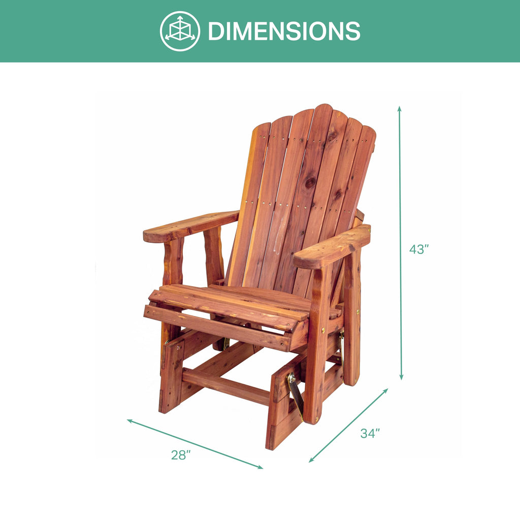 Cedar Adirondack Glider Y53687