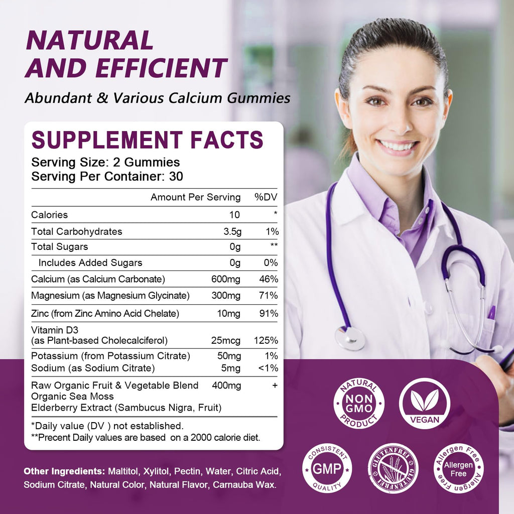 Calcium Magnesium Zinc with Vitamin D3 60 Count W40387