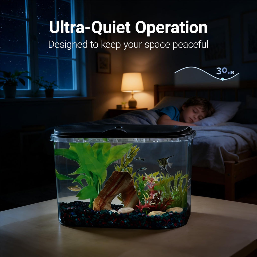 5-Gallon Aquarium Kit with LED Lighting and Power Filter Q190672