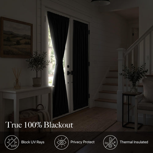 100% Blackout French Door Curtain Z440569